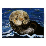 Nutria de mar linda tarjetas
