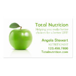 Nutricionista con Apple Plantillas De Tarjetas De Visita