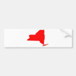 NY un estado rojo Etiqueta De Parachoque