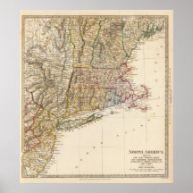 NY, Vt, Maine, NH, masa, conec, RI, NJ Poster