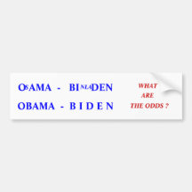 O AMA -   GUARIDA    DEL BI, OBAMA - B I D E N, NL PEGATINA DE PARACHOQUE