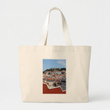 O Rossio e a Colina do Castelo, Lisboa, Portugal Bolsas Para Compras