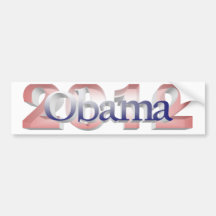 Obama 2012 etiqueta de parachoque