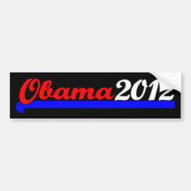 Obama 2012 etiqueta de parachoque