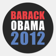 Obama 2012 etiqueta redonda
