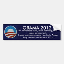 Obama 2012 pegatina de parachoque