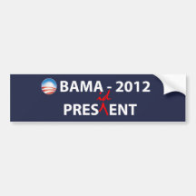 OBAMA 2012 - Presente Pegatina De Parachoque
