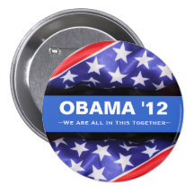 Obama 2012 todos en esto junto hace campaña botón pin