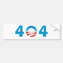 Obama 404 desorientado - fichero no encontrado etiqueta de parachoque