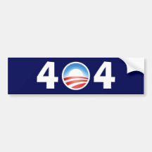 Obama 404 desorientado - fichero no encontrado pegatina de parachoque