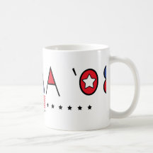 Obama abstracto 2008 taza
