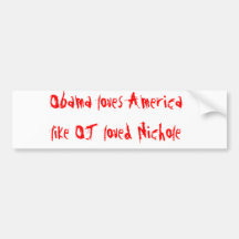 Obama ama América Pegatina De Parachoque