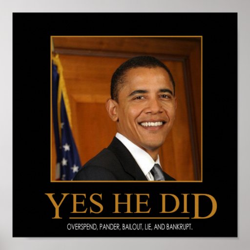 Obama anti él hizo sí el poster de Demotivational