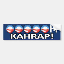 Obama anti "O Kahrap!" pegatina para el parachoque Pegatina De Parachoque