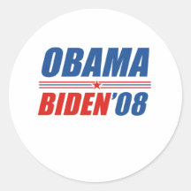 Obama Biden 08 Pegatina
