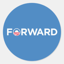 Obama Biden 2012 adelante (blanco en azul claro) Etiquetas