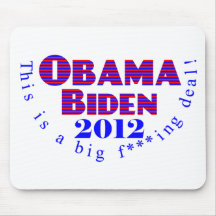 Obama Biden 2012 BFD Mousepad Alfombrillas De Raton