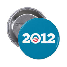 Obama/Biden 2012 (blanco en azul) Pins