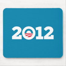 Obama/Biden 2012 (blanco en azul) Tapete De Raton