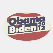 Obama Biden 2012 Calcomania Ovalada