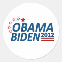 Obama Biden 2012 estrellas Etiqueta Redonda