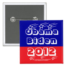 Obama Biden 2012 patrióticos azules blancos rojos  Pins