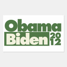 Obama Biden 2012 Rectangular Pegatina
