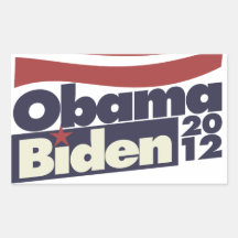 Obama Biden 2012 Rectangular Pegatina