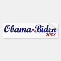 Obama Biden (edición clásica) Pegatina De Parachoque