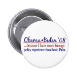 Obama Biden (política exterior Anti-Palin) Pin