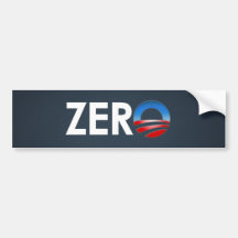 Obama cero pegatina de parachoque