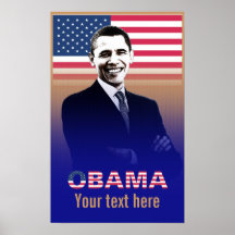 Obama con el texto - poster - plantilla