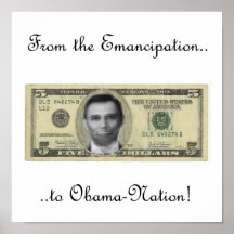 Obama/conexión de Lincoln Posters