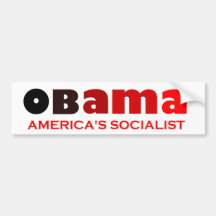 Obama - el socialista americano etiqueta de parachoque