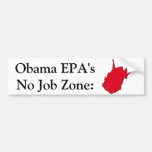 Obama EPA ninguna zona del trabajo Pegatina De Parachoque