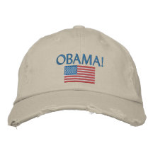 ¡OBAMA! GORRAS DE BEISBOL BORDADAS
