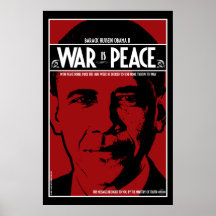 Obama: La guerra es paz Posters