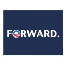 Obama/lema delantero de Biden 2012 (blanco en azul Tarjeta Postal