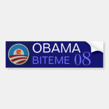 Obama-logo-712332, hoz del martillo, OBAMA, BITEME Etiqueta De Parachoque