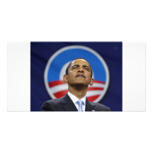 obama-logotipo tarjeta fotografica personalizada