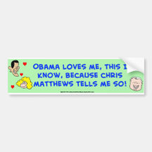 obama me ama los matthews de Chris Pegatina De Parachoque