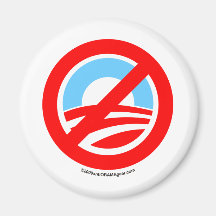 Obama ningún logotipo iman de frigorífico