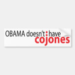 Obama no tiene Cojones Pegatina De Parachoque