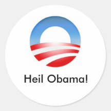 ¡Obama_o_resized, Heil Obama! Etiquetas Redondas