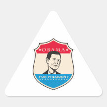 Obama para presidente americano Shield Pegatinas De Triangulo