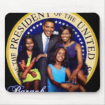 obama-primero-familia alfombrillas de ratones