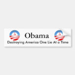 Obama que destruye América Etiqueta De Parachoque