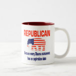 Obama republicano divertido taza de café