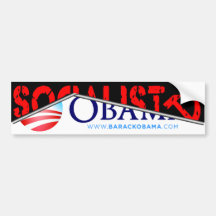 Obama - socialista etiqueta de parachoque