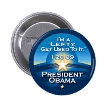 OBAMA "soy un zurdo me acostumbro a él."  Botones Pin
